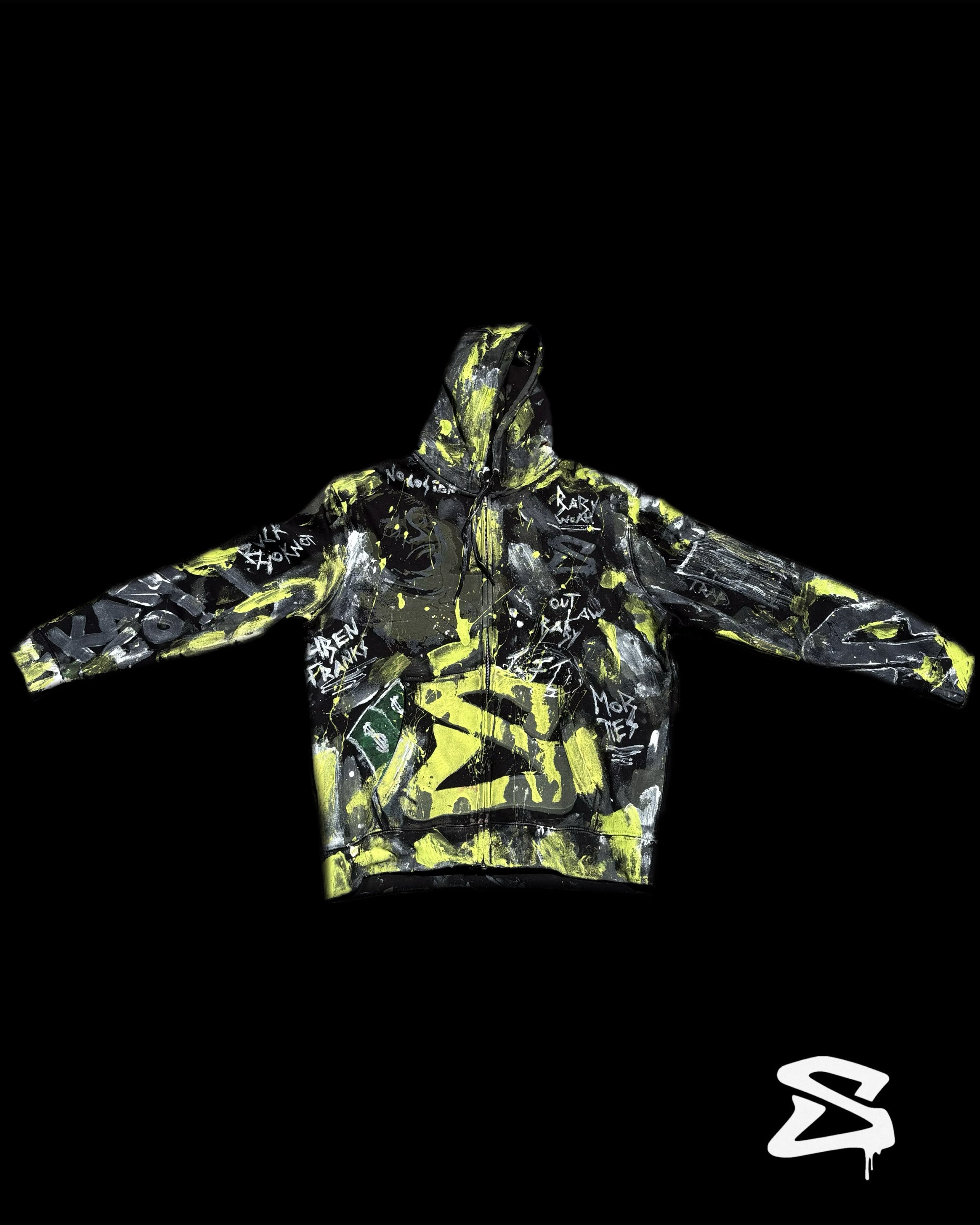 BEN FRANK NEON GREEN MONEYSTASH ZIP-UP