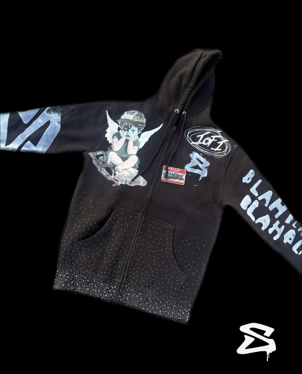 RHINESTONE ANGE ZIP-UP
