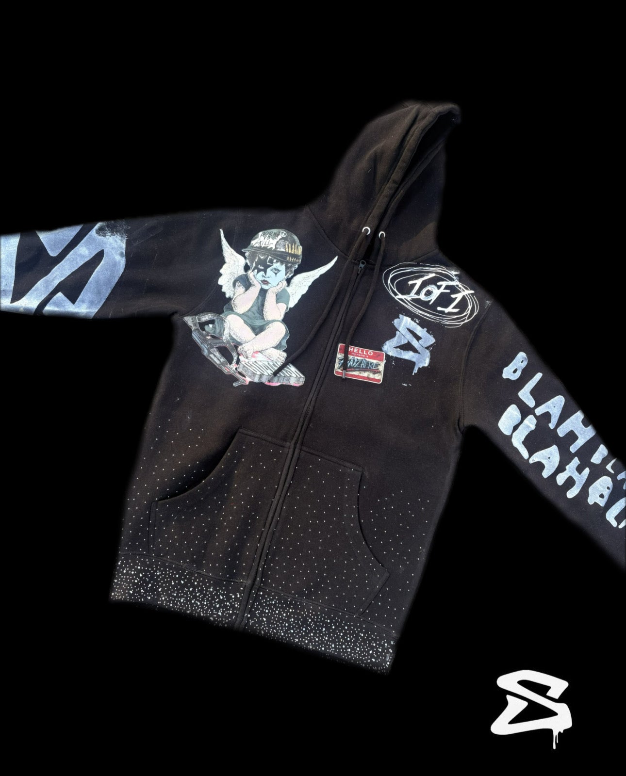 RHINESTONE ANGE ZIP-UP