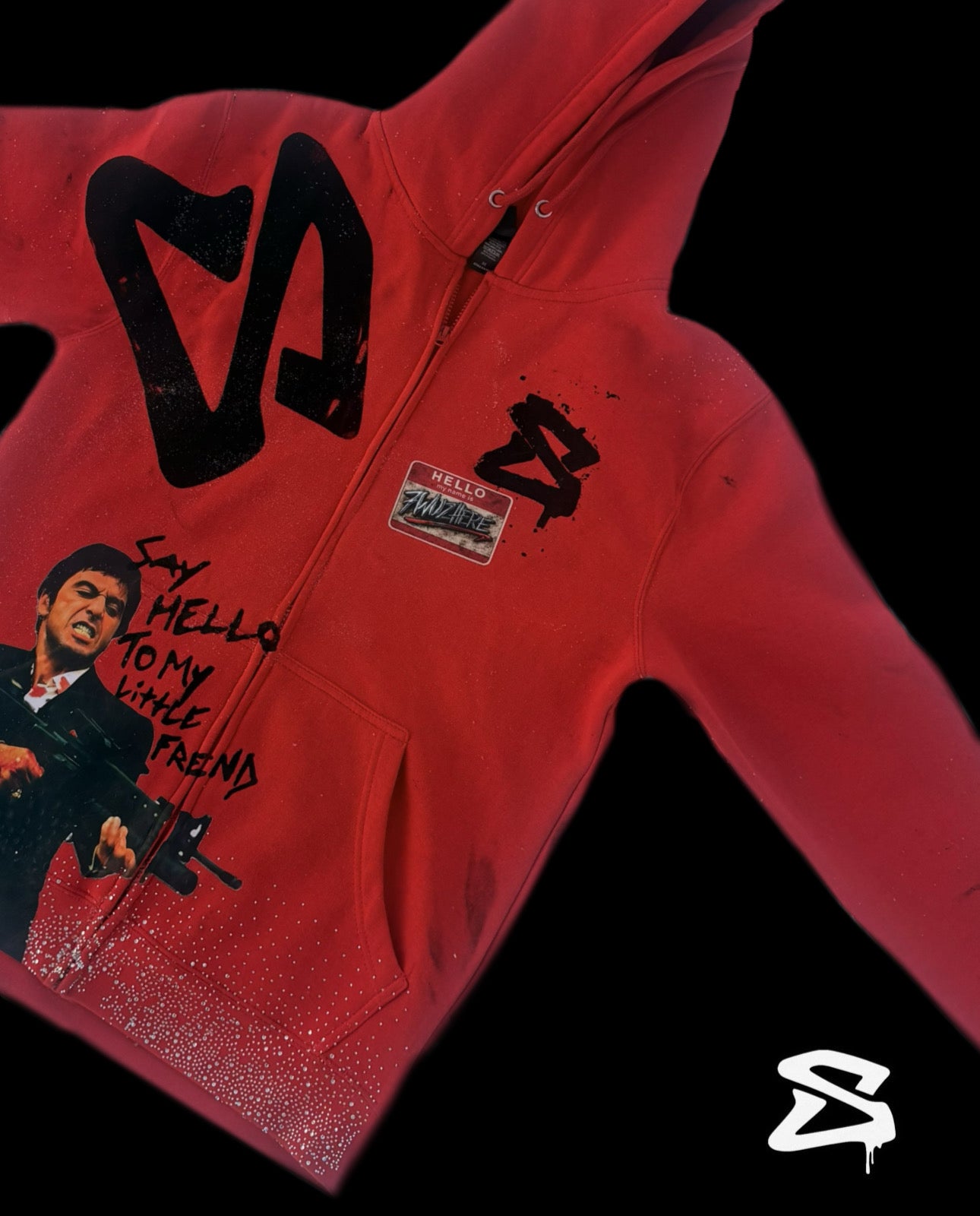 TONY MONTANA SCARFACE ZIP-UP - RED