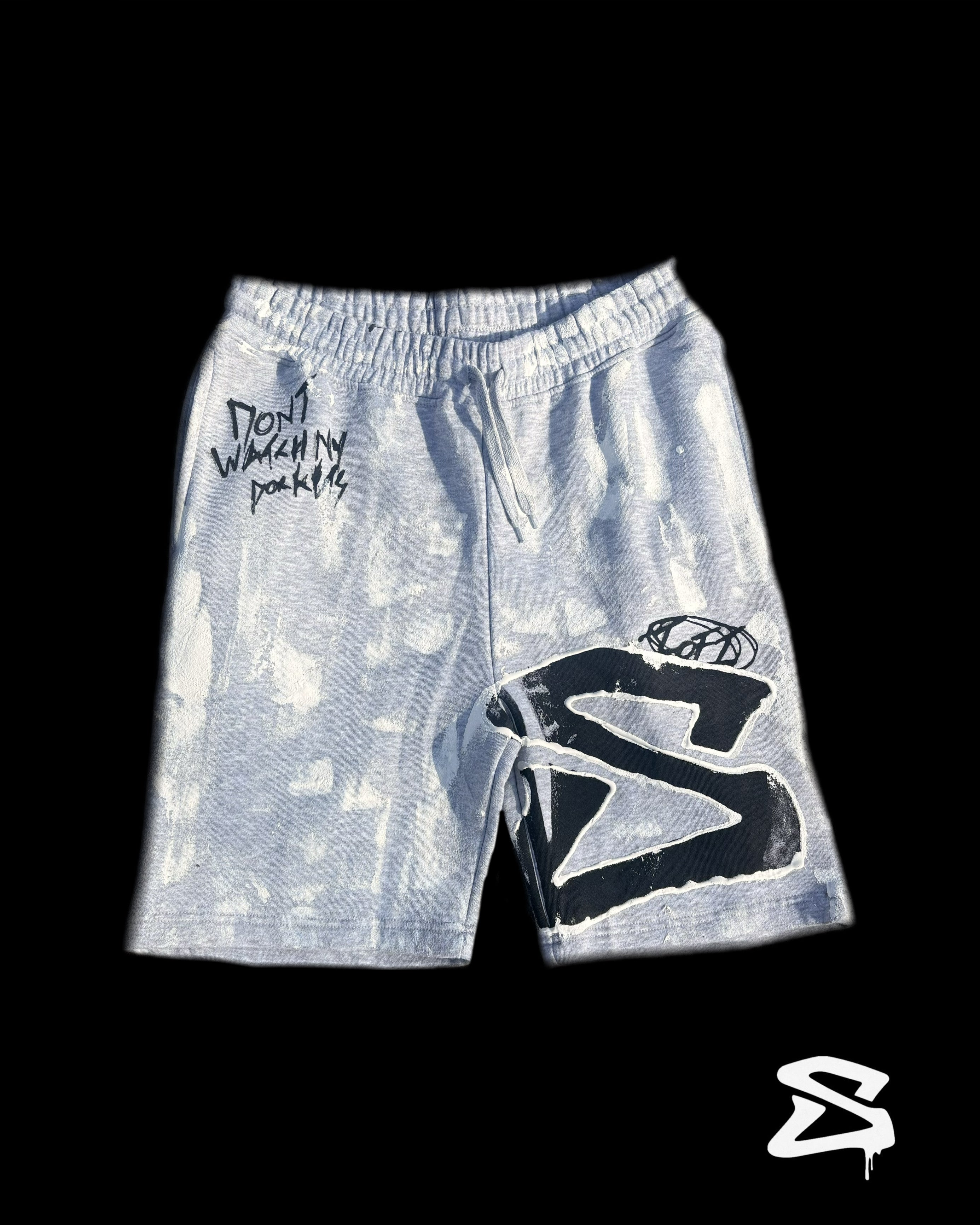 WOLF GREY 5S  GRAFFITI SHORTS