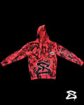 RED X BLACK GRAFFITI ZIP-UP