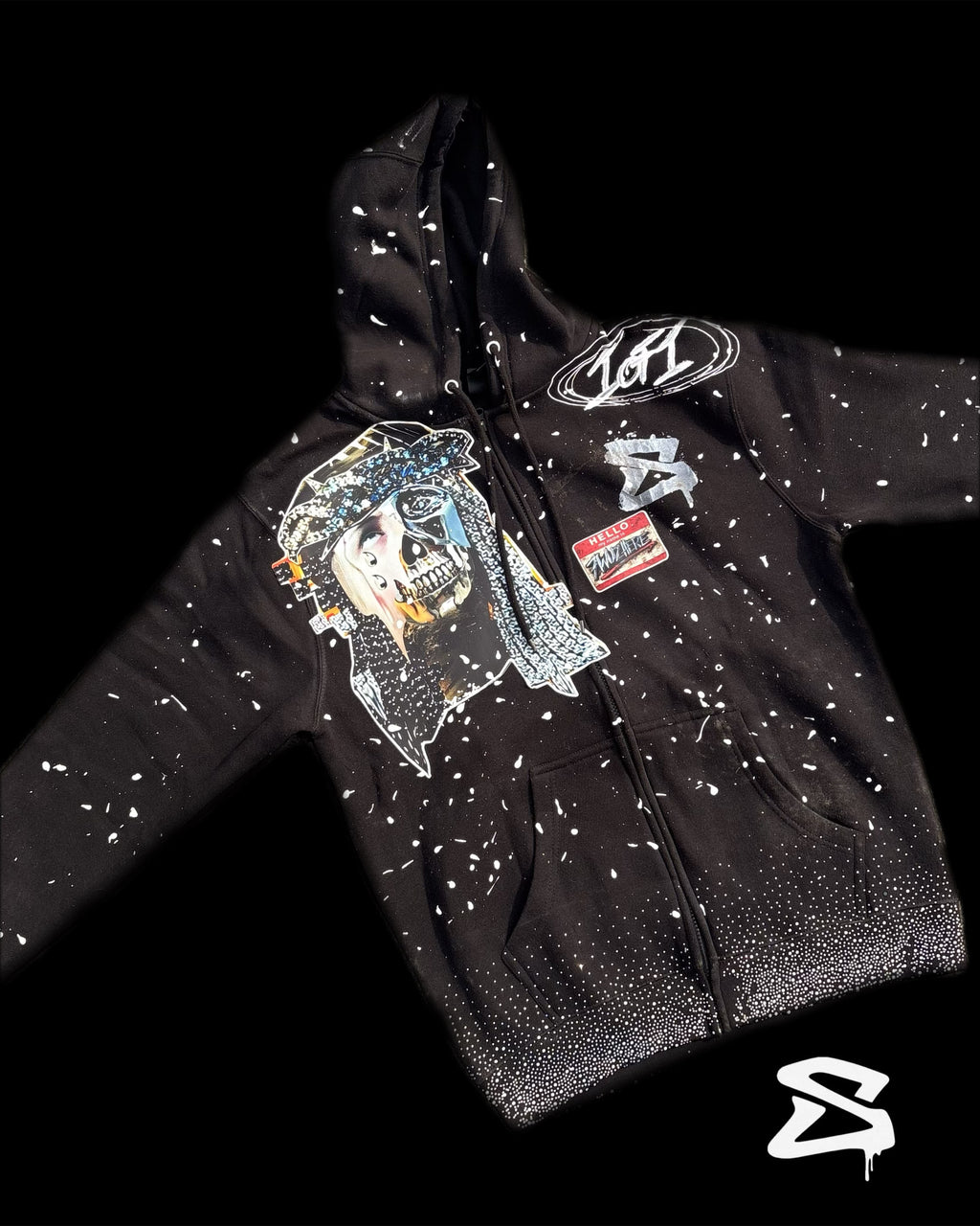 JESUS GLORY RHINESTONE ZIP-UP