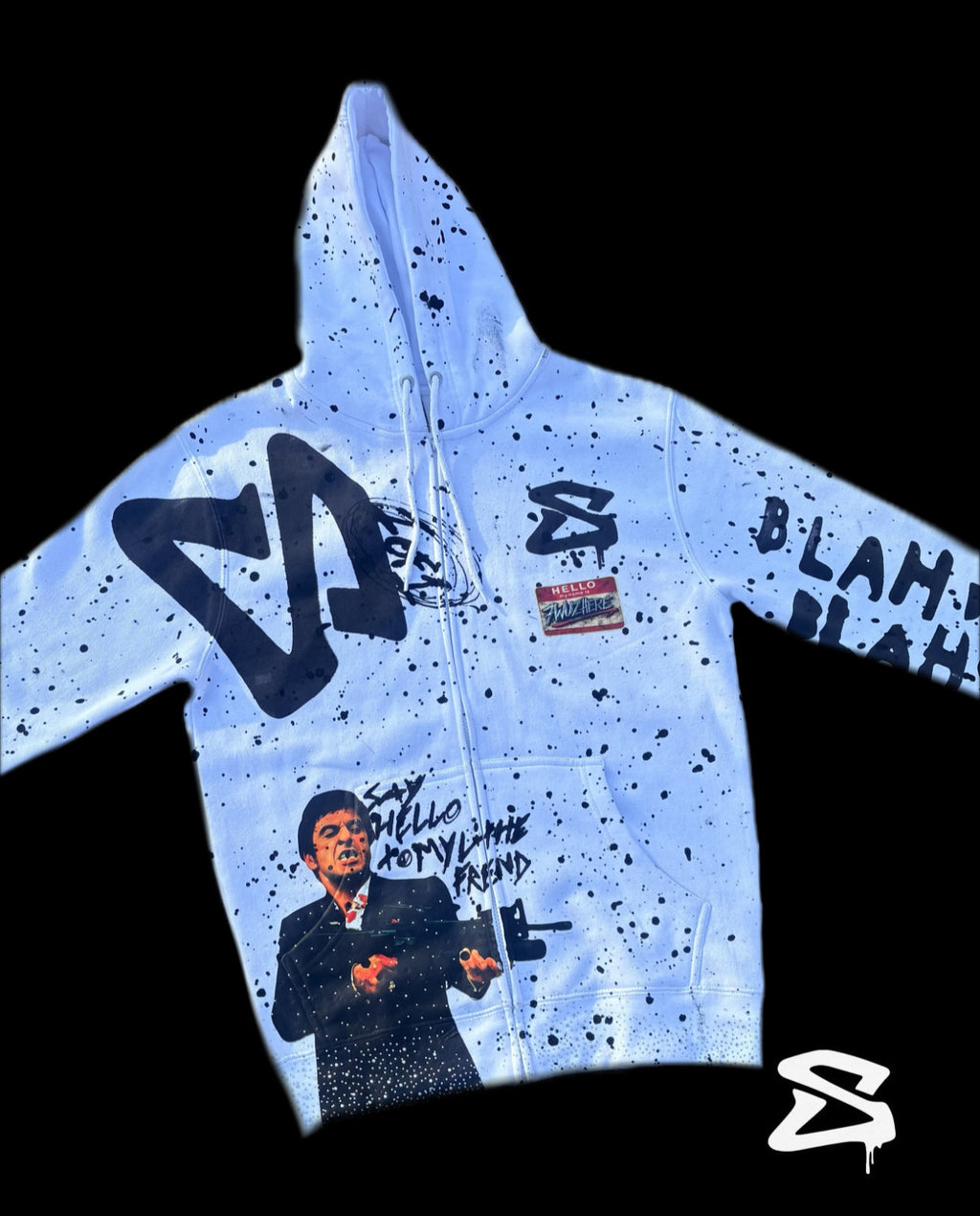 TONY MONTANA SCARFACE ZIP-UP - WHITE