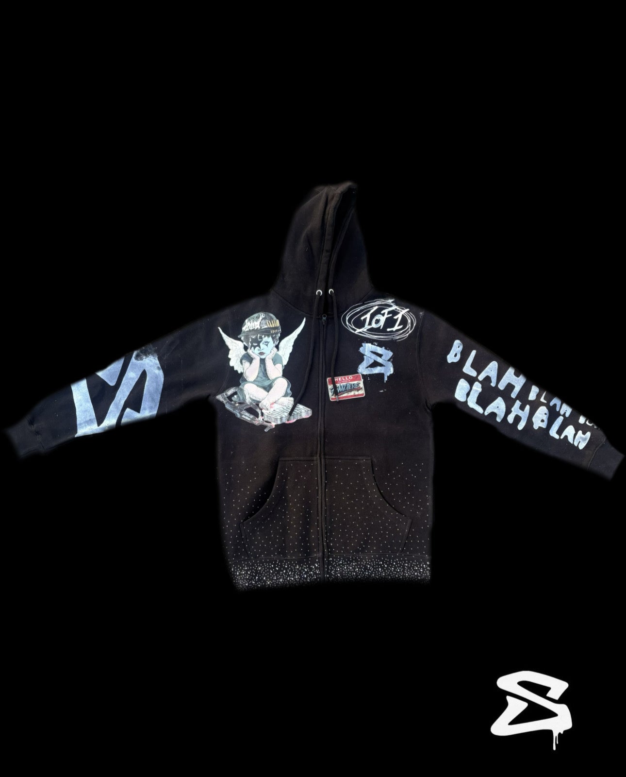 RHINESTONE ANGE ZIP-UP