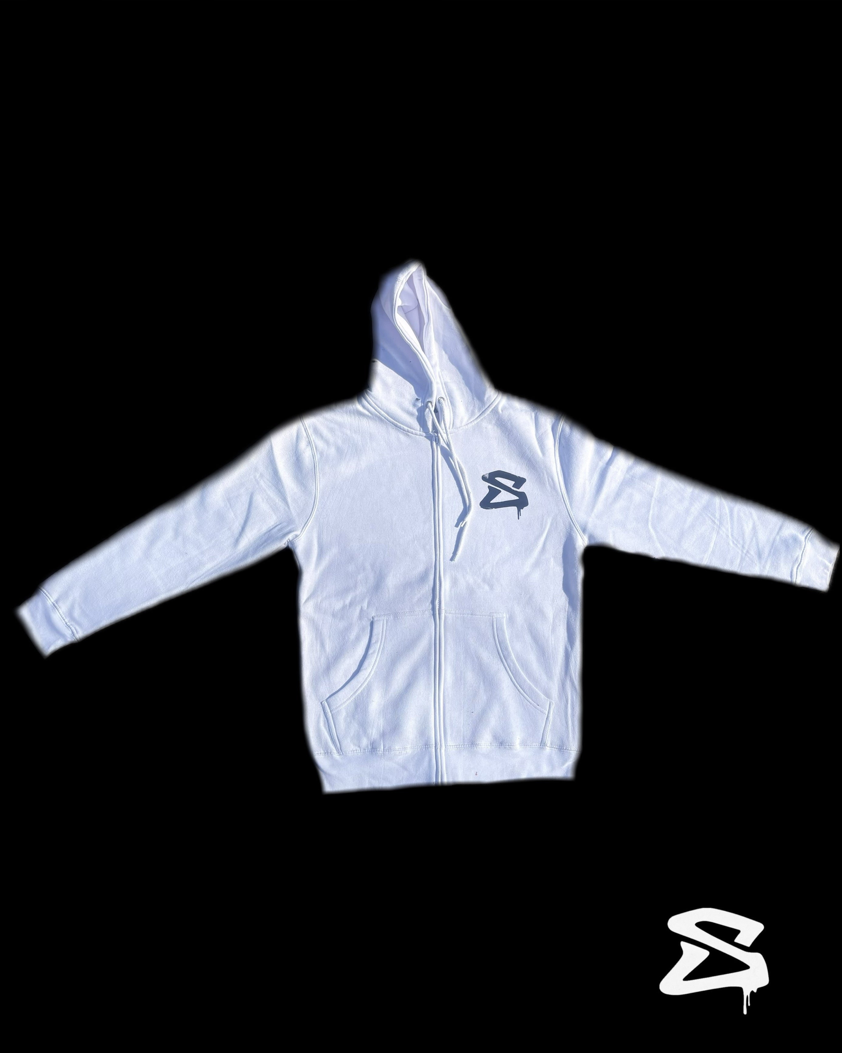 WHITE ESSENTIAL ZIP-UP